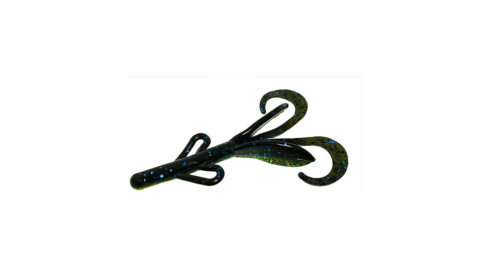 Zoom Baby Brush Hog Creature Bait, 12 Pack, 4in, Blueberry Candy, 042276X