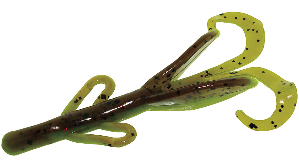 Zoom Baby Brush Hog Creature Bait, 12 Pack, 4in, Bullfrog, 42257