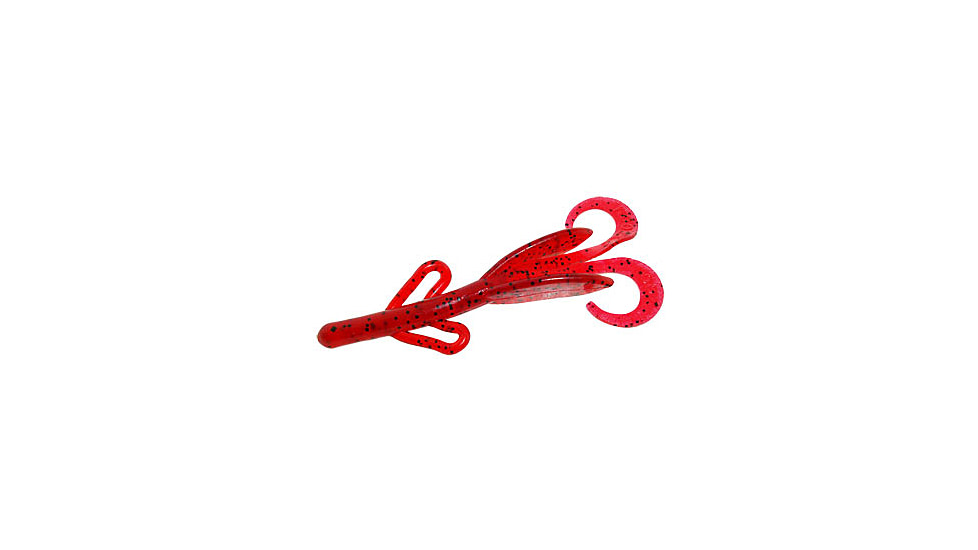 Zoom Baby Brush Hog Creature Bait, 12 Pack, 4in, Cherry Seed, 042018X
