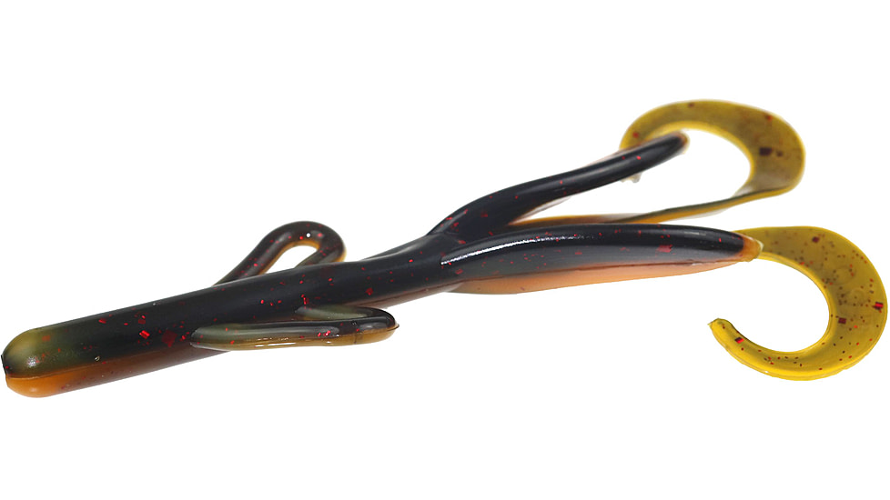 Zoom Baby Brush Hog Creature Bait, 12 Pack, 4in, El Diablo, 042439X