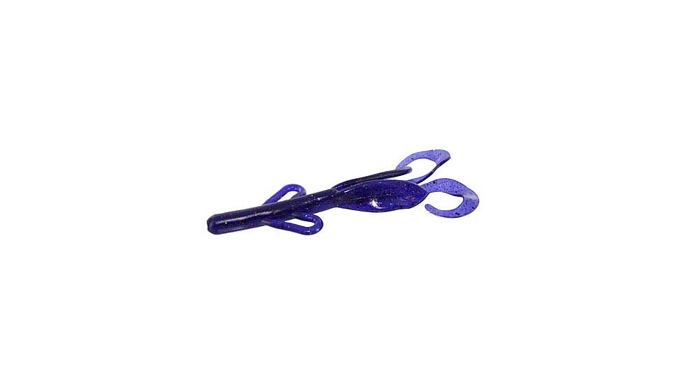 Zoom Baby Brush Hog Creature Bait, 12 Pack, 4in, Junebug Pepper Red, 042337X