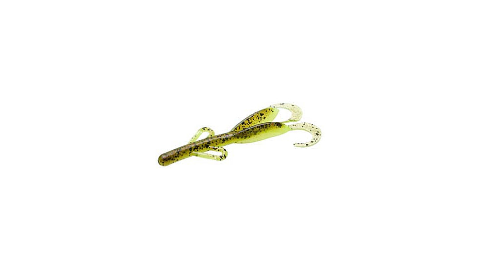 Zoom Baby Brush Hog Creature Bait, 12 Pack, 4in, Kiwi, 042254X
