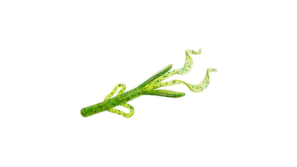 Zoom Baby Brush Hog Creature Bait, 12 Pack, 4in, Kudzu, 042102X