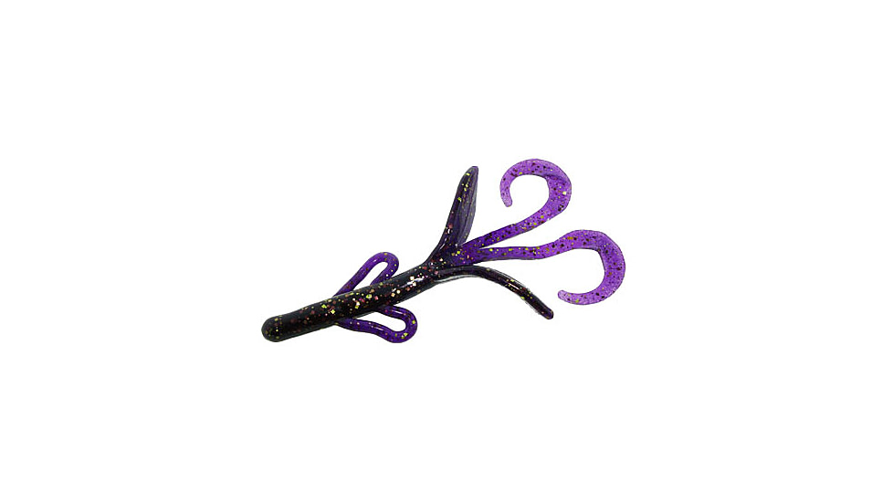 Zoom Baby Brush Hog Creature Bait, 12 Pack, 4in, Muscadine, 042217X