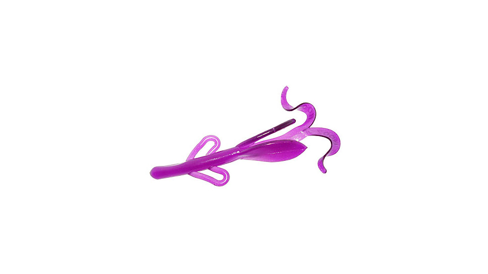 Zoom Baby Brush Hog Creature Bait, 12 Pack, 4in, Old Purple, 042065X
