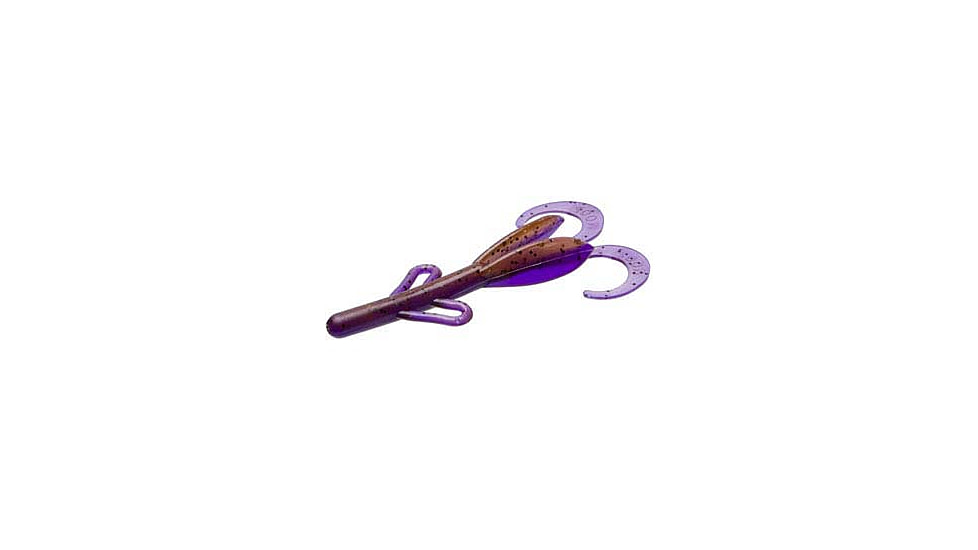 Zoom Baby Brush Hog Creature Bait, 12 Pack, 4in, PB &amp; J, 042225X