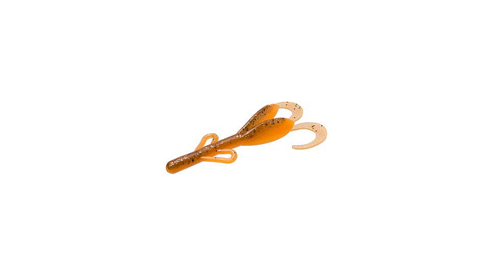 Zoom Baby Brush Hog Creature Bait, 12 Pack, 4in, Pumpkin Spice, 042268X
