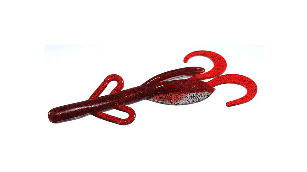 Zoom Baby Brush Hog Creature Bait, 12 Pack, 4in, Spanish Craw, 042381X