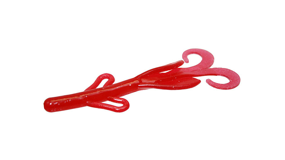 Zoom Baby Brush Hog Creature Bait, 12 Pack, 4in, Strawberry, 042090X