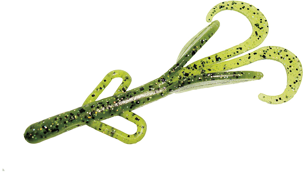 Zoom Baby Brush Hog Creature Bait, 12 Pack, 4in, Watermelon Magic, 42283