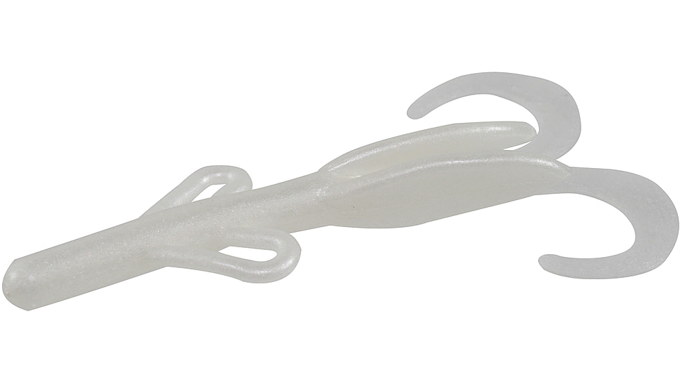 Zoom Baby Brush Hog Creature Bait, 12 Pack, 4in, White Pearl, 042045X