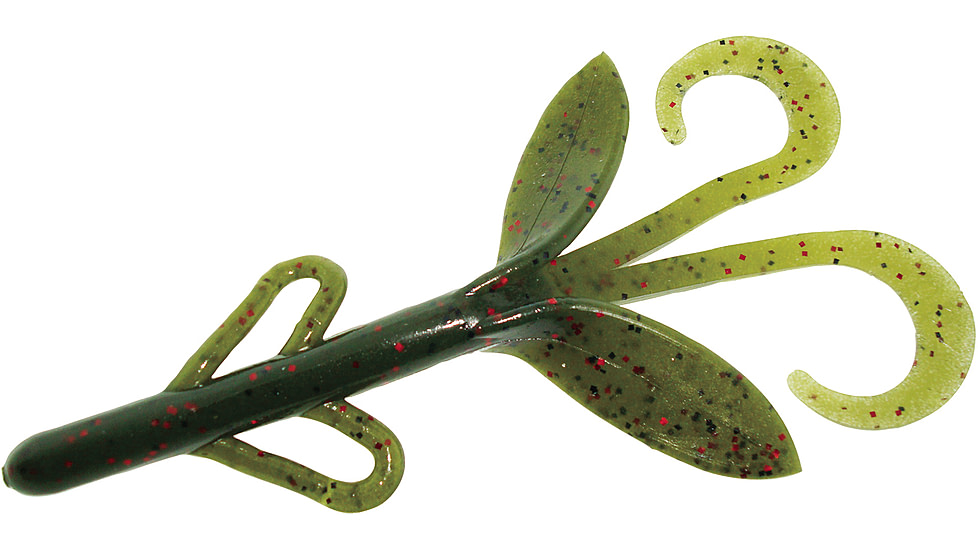 Zoom Brush Hog Creature Bait, 8 Pack, 6in, Avocado, 022147X