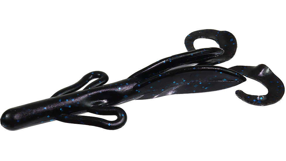 Zoom Brush Hog Creature Bait, 8 Pack, 6in, Black/Blue, 022072X