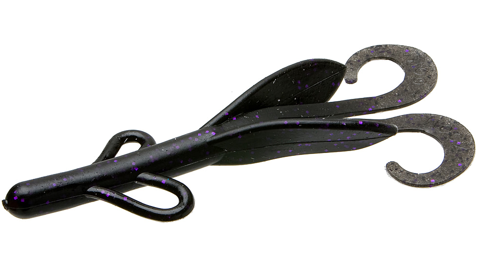 Zoom Brush Hog Creature Bait, 8 Pack, 6in, Blackberry, 022229X