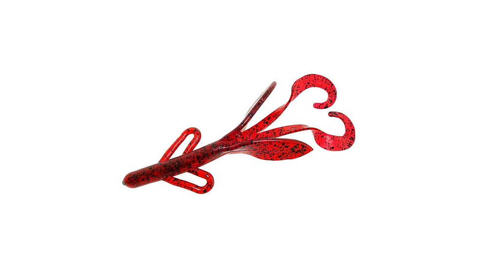 Zoom Brush Hog Creature Bait, 8 Pack, 6in, Cherry Seed, 022018X