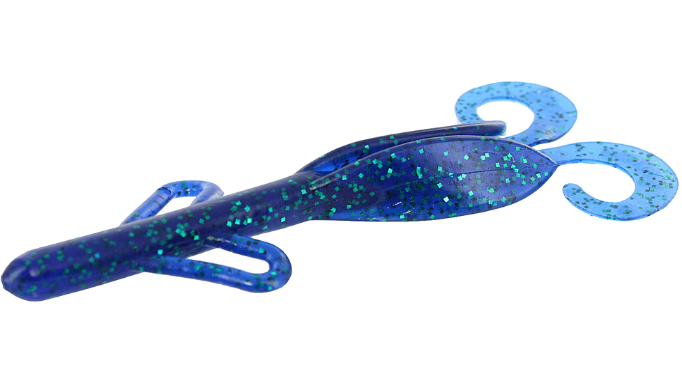 Zoom Brush Hog Creature Bait, 8 Pack, 6in, Emerald Blue, 022352X