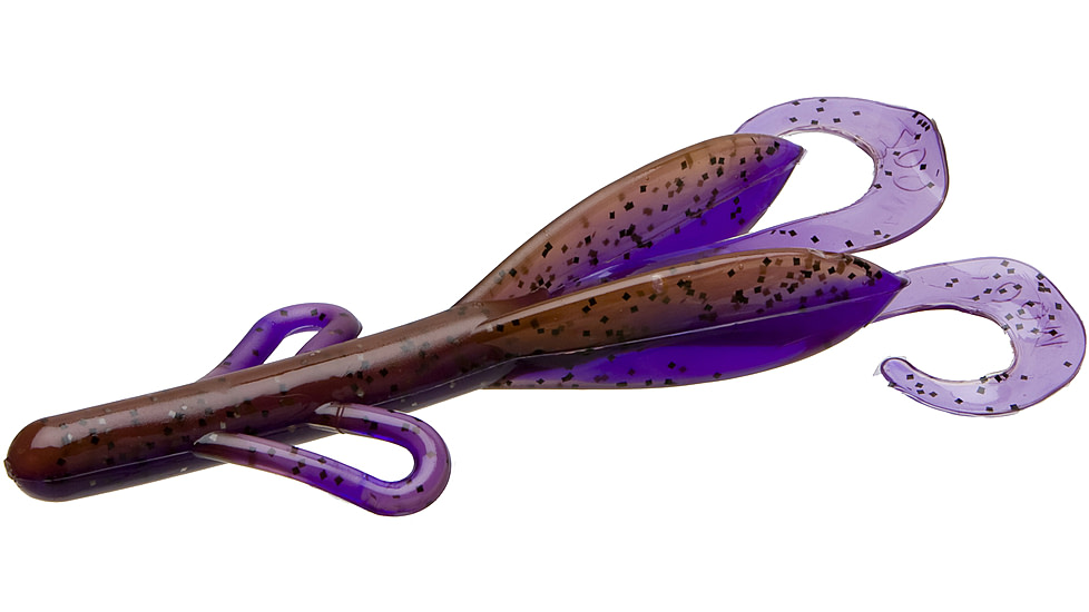 Zoom Brush Hog Creature Bait, 8 Pack, 6in, PB &amp; J, 022225X