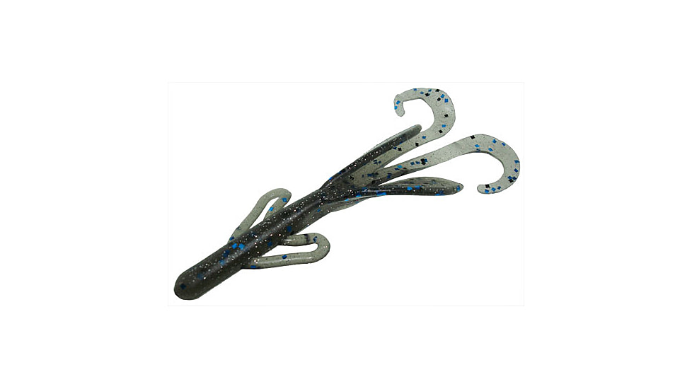 Zoom Brush Hog Creature Bait, 8 Pack, 6in, Smokin Blue, 022022X