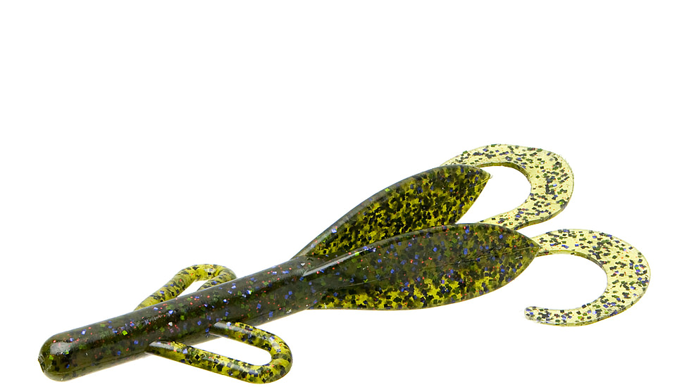 Zoom Brush Hog Creature Bait, 8 Pack, 6in, Watermelon Candy Red, 22281