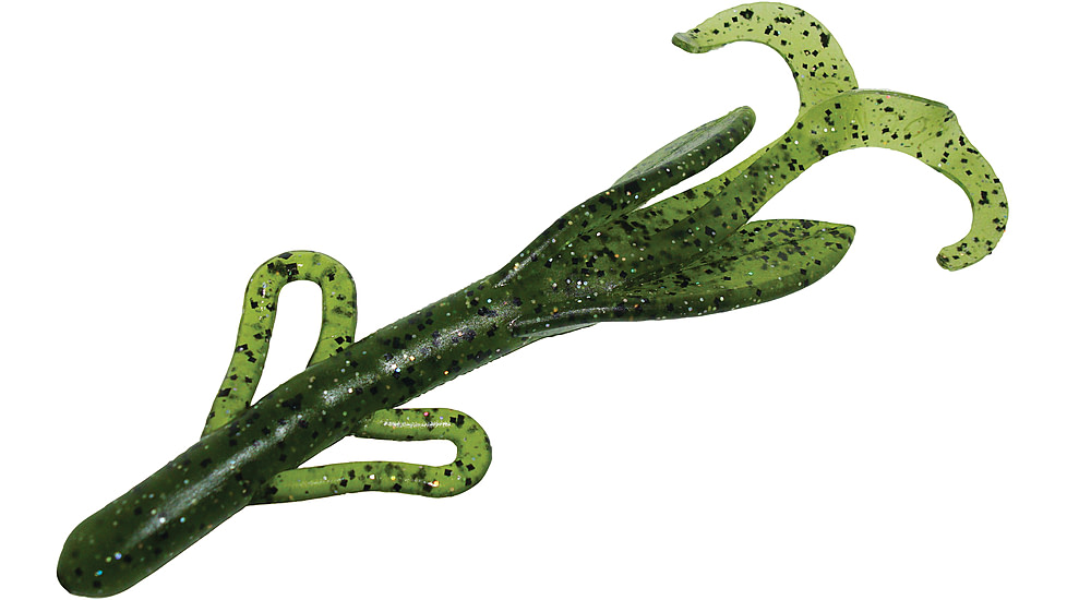 Zoom Brush Hog Creature Bait, 8 Pack, 6in, Watermelon Magic, 022283X