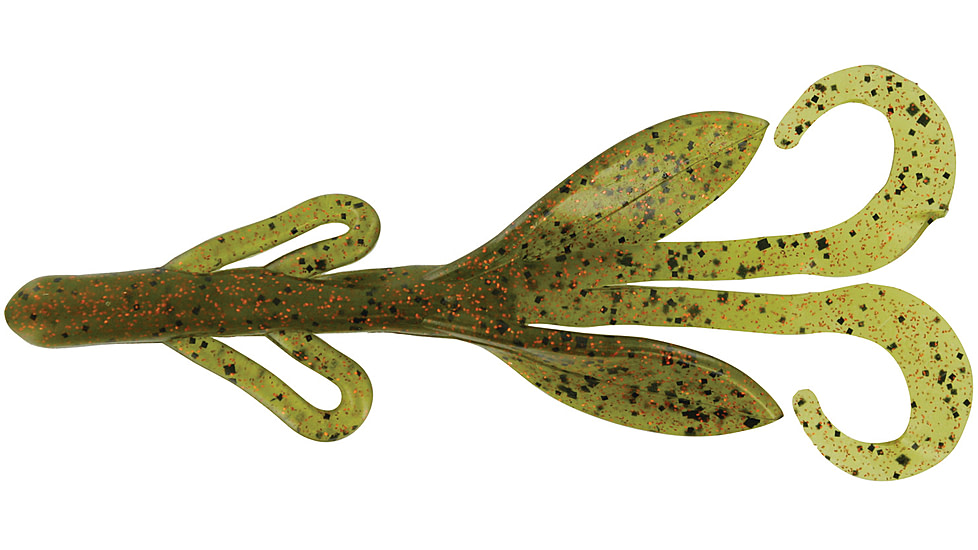 Zoom Brush Hog Creature Bait, 8 Pack, 6in, Watermelon Orange, 022305X