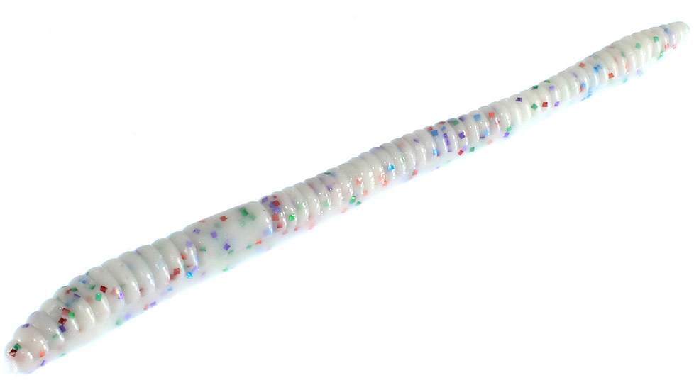 Zoom Finesse Worm, 20 Pack, 4.5in, Birthday Cake, 004415X