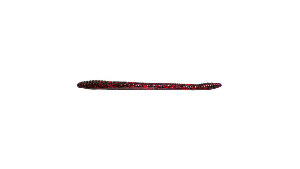 Zoom Finesse Worm, 20 Pack, 4.5in, Grape Red Glitter, 004063X