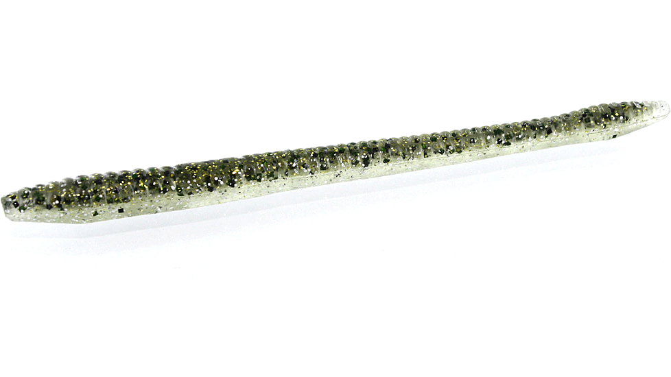 Zoom Finesse Worm, 20 Pack, 4.5in, Green Flash, 004351X