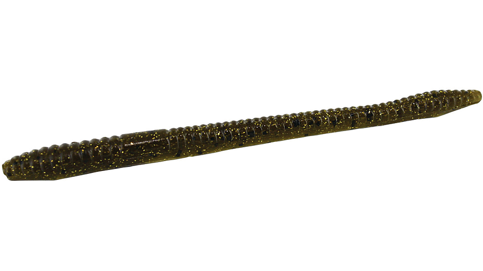 Zoom Finesse Worm, 20 Pack, 4.5in, Green Pumpkin Gold, 004303X