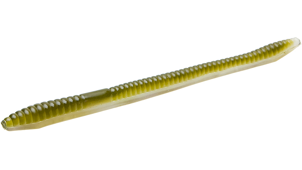 Zoom Finesse Worm, 20 Pack, 4.5in, Green Weenie, 004287X