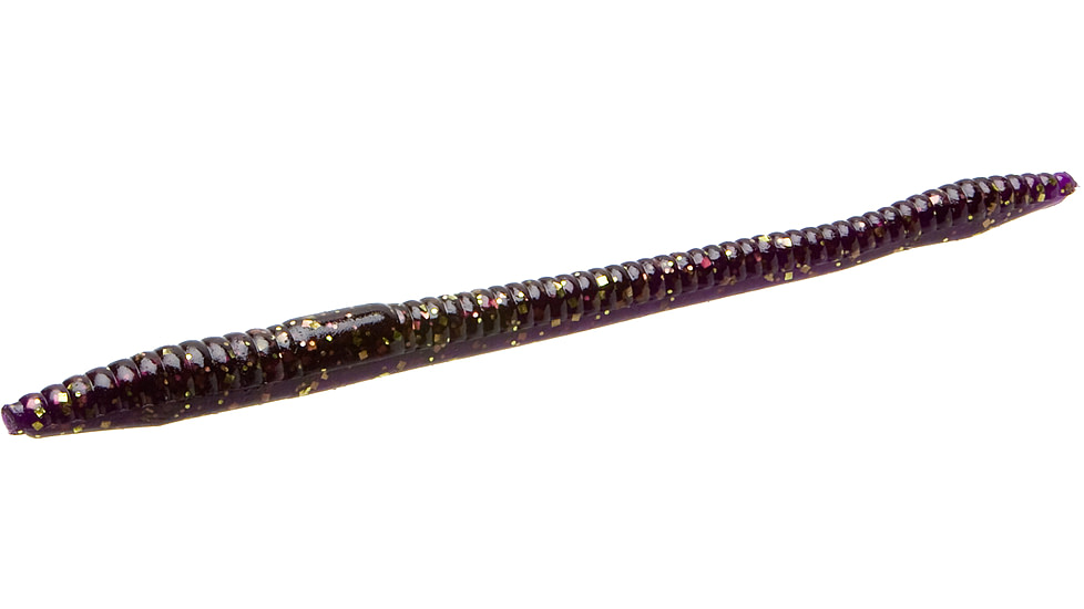 Zoom Finesse Worm, 20 Pack, 4.5in, Muscadine, 004217X