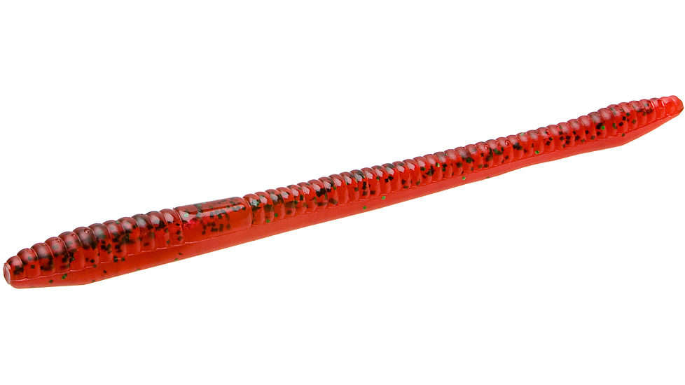 Zoom Finesse Worm, 20 Pack, 4.5in, Red Bug Shad, 4270