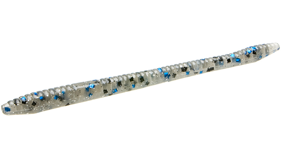 Zoom Finesse Worm, 20 Pack, 4.5in, Smokin Blue, 004022X