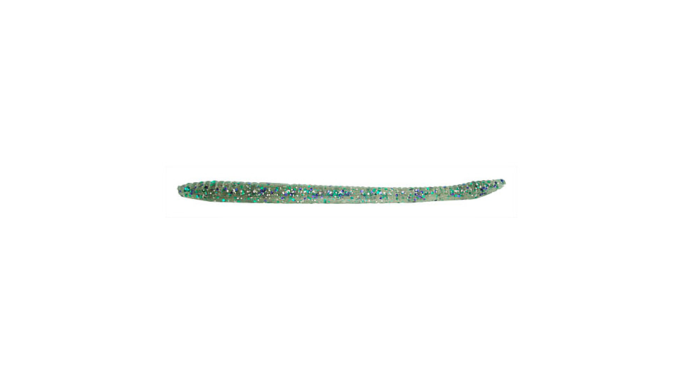 Zoom Finesse Worm, 20 Pack, 4.5in, Smokin Green, 004035X