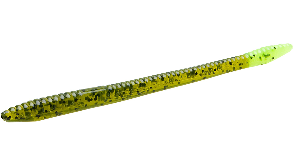 Zoom Finesse Worm, 20 Pack, 4.5in, Watermelon/Chart, 4051