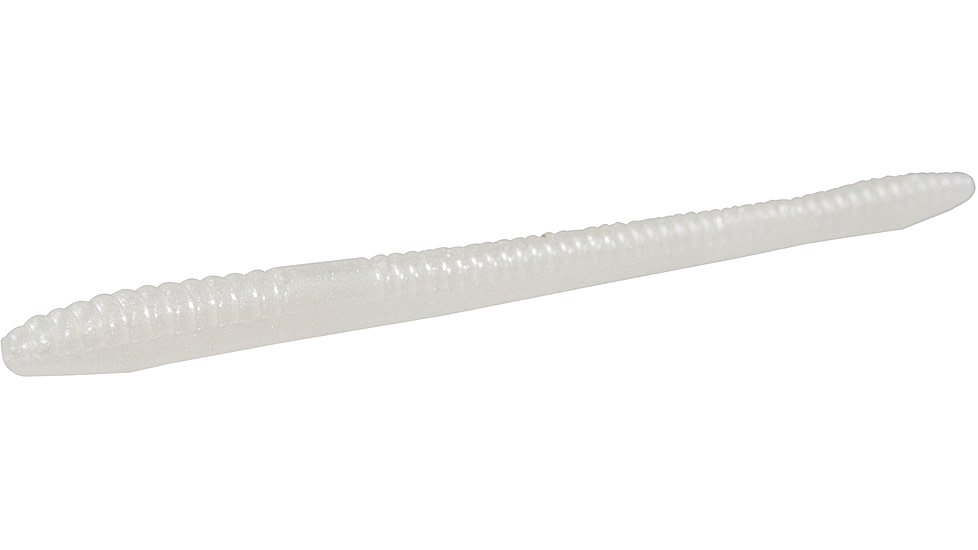 Zoom Finesse Worm, 20 Pack, 4.5in, White Pearl, 004045X