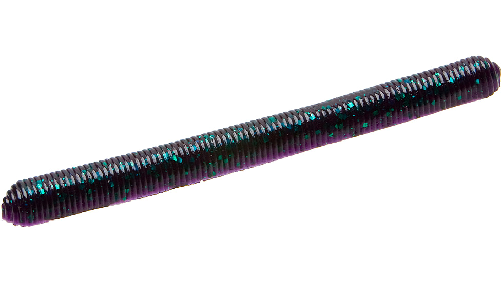 Zoom Fish Doctor Finesse Worm, 20 Pack, 4in, Junebug, 003005X