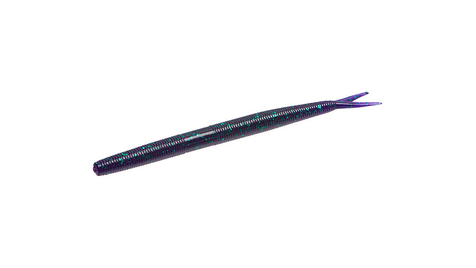 Zoom Fluke Stick Jr Bait, 10 Pack, 5in, Junebug, 126005