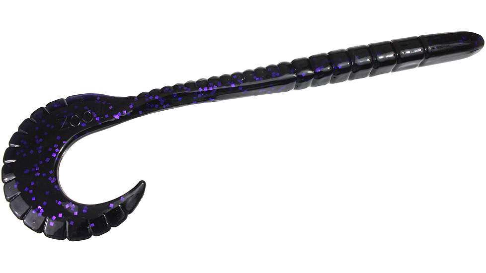 Zoom G-Tail Worm, 6in, Black Light, 086369X