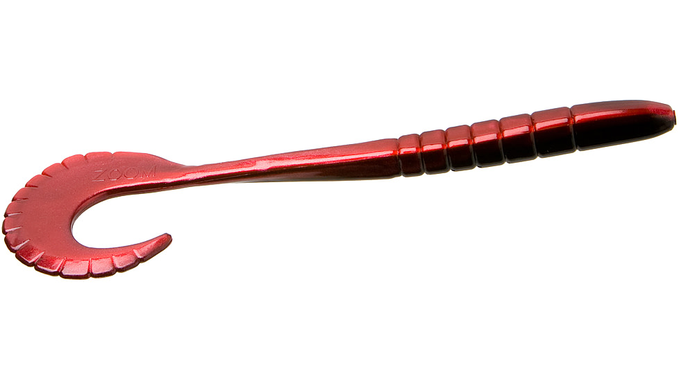 Zoom G-Tail Worm, 6in, Red Shad, 086029X