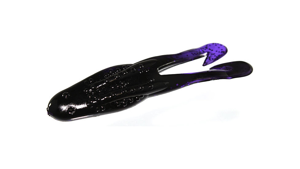 Zoom Horny Topwater Toad, 5 Pack, 4.25in, Black Light, 083369X