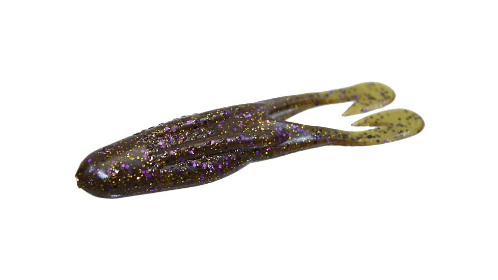 Zoom Horny Topwater Toad, 5 Pack, 4.25in, Green Pumpkin Prp Gold, 083249X