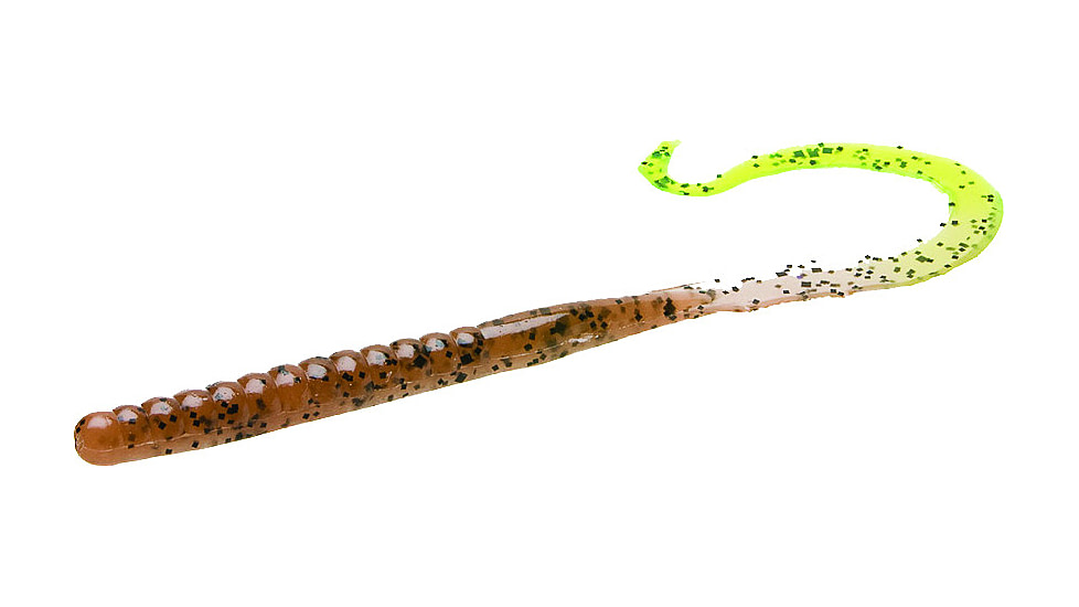 Zoom Mag Ii Ribbon Tail Worm, 20, 9in, Pumpkin-Chartreuse, 9015