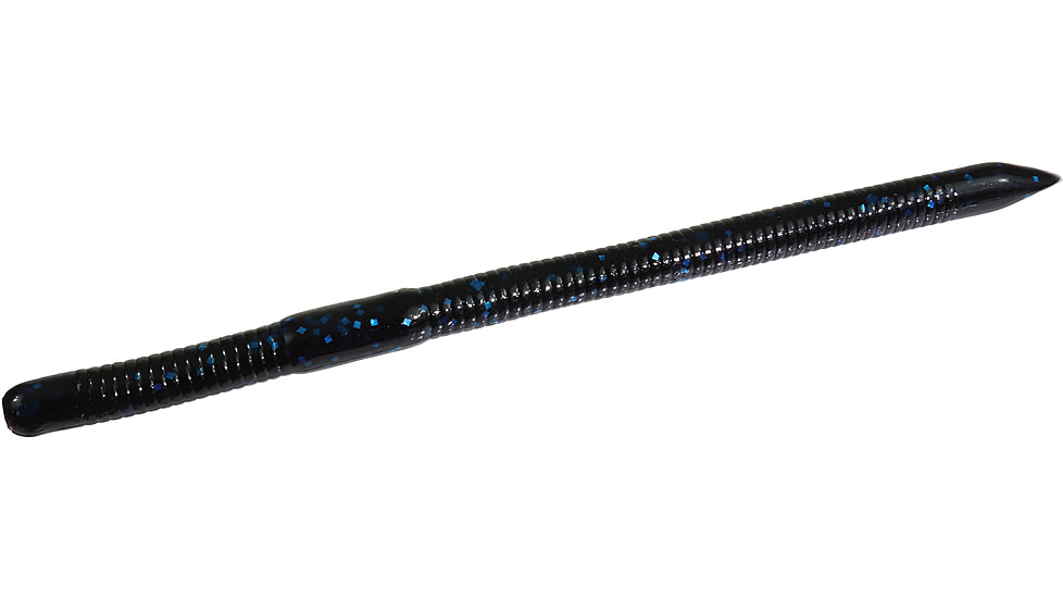 Zoom Mag Swamp Crawler Bulky Finesse Worm, 15 Pack, 6.5in, Black/Blue, 124072X