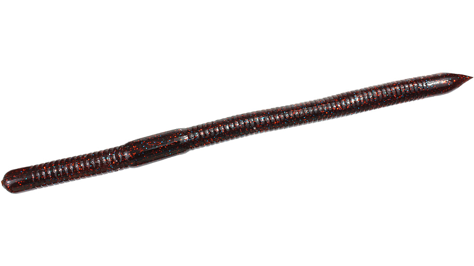Zoom Mag Swamp Crawler Bulky Finesse Worm, 15 Pack, 6.5in, Glitter Bomb, 124392X