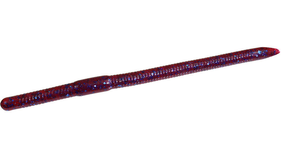 Zoom Mag Swamp Crawler Bulky Finesse Worm, 15 Pack, 6.5in, Plum, 124004X