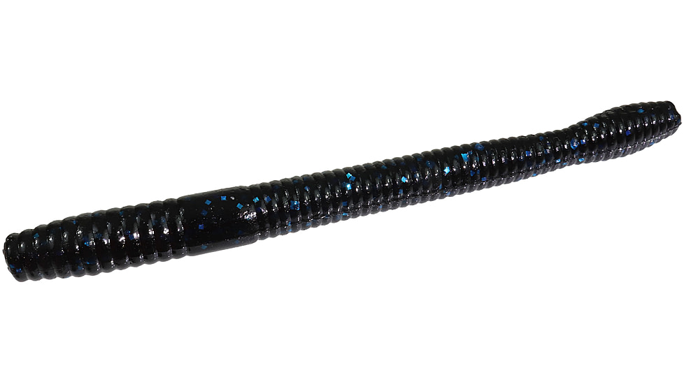 Zoom Magnum Finesse Worm, 10 Pack, 5in, Black/Blue, 114072X