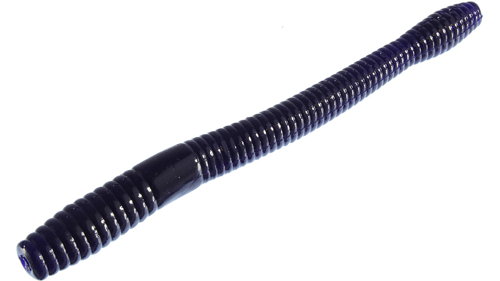 Zoom Magnum Finesse Worm, 10 Pack, 5in, Black Grape, 114161X