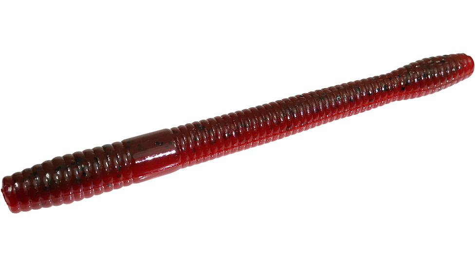 Zoom Magnum Finesse Worm, 10 Pack, 5in, Green Pumpkin Tomato, 114338X