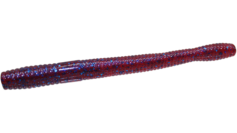 Zoom Magnum Finesse Worm, 10 Pack, 5in, Plum, 114004X